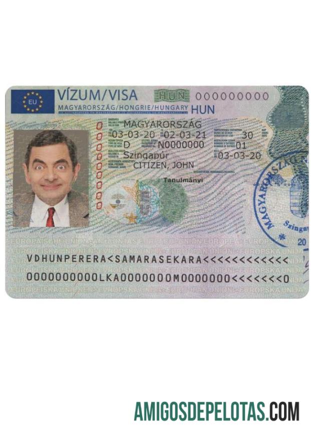 HUNGRIA Visto de Viagem Versão 2 baixar para verificação